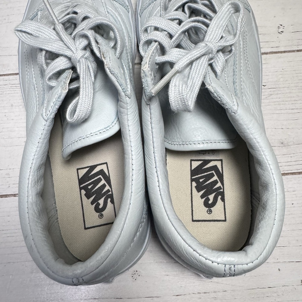 Vans Old Skool Leather "Ice Flow" Pastel Dusty Blue Sneakers Men 9.5 / Women 11 - Picture 6 of 8